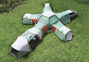 ロゴス、テント同士をドッキングして使用できる「デカゴンシリーズ」発売