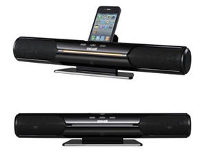 日立マクセル、スタイリッシュな円筒形のiPod/iPhone用スピーカー