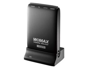 アイ・オー・データ、6時間動作のWiMAXルータ - 予備バッテリも使用可能