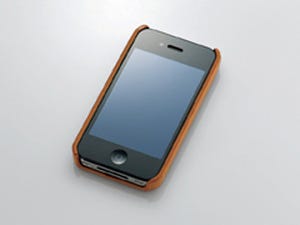 ICカードのタッチエラー防止機能付きiPhone 4専用ソフトレザーカバー