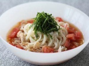 トマトでさっぱり「冷やしうどんレシピ」