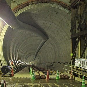 大橋JCT付近で建設中、中央環状品川線の地下トンネルとシールドマシン公開
