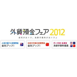 人気外貨預金の金利･手数料がお得に!--じぶん銀行『外貨預金フェア 2012』