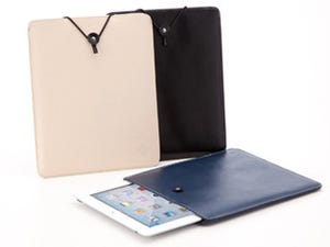 トリニティ、PUレザーを使用した新型iPad対応の薄型スリーブケース