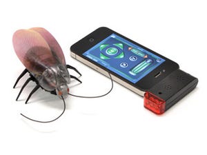 日本トラストテクノロジー、iPad/iPhoneから操作するゴキブリ型のラジコン