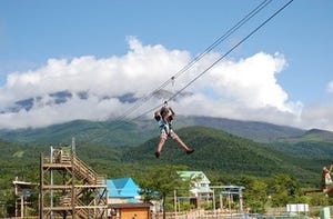 富士山麓の遊園地「ぐりんぱ」にスリル満点の空中アクティビティが新登場!