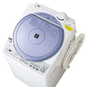 シャープ、プラズマクラスター洗濯乾燥機「ES-TX820」 - 節水度ナンバー1