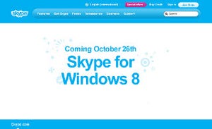 「Skype for Windows 8」正式発表、10月26日に公開予定