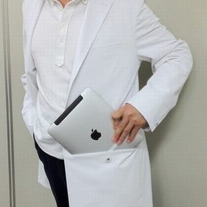 iPad・iPad miniも入る! タブレット端末対応ポケット付き白衣 - クラシコ