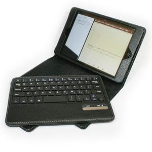 イケショップ、iPad mini向けのBluetoothキーボード付きレザーケース