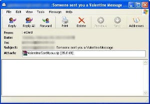 バレンタインデーに便乗するスパム － シマンテックレポート