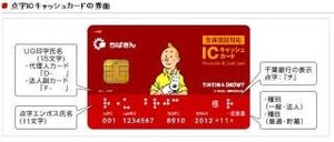 千葉銀行、「点字ICキャッシュカード」を18日より取扱い開始
