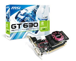 MSI、ロープロファイル対応のたGeForce GT 630搭載グラフィックスカード