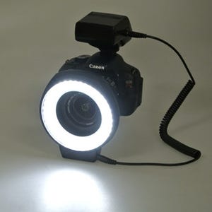 上海問屋、マクロ撮影時の補助光として使える一眼カメラ用LEDリングライト