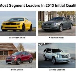 GM、J.D.パワーの「初期品質賞」で自動車メーカーの最多受賞を達成!