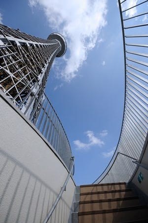 神奈川県・横浜マリンタワーで、展望台まで階段でのぼるイベント実施