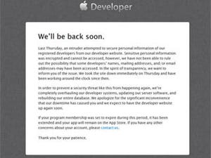 Appleの開発者サイトに不正アクセス、サイトを一時閉鎖