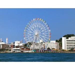 山口県下関の水族館に、関門海峡を一望できるスケルトン大観覧車が登場!