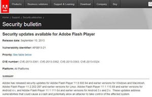 Adobe Flash Playerの最新アップデート公開、4件の脆弱性に対応