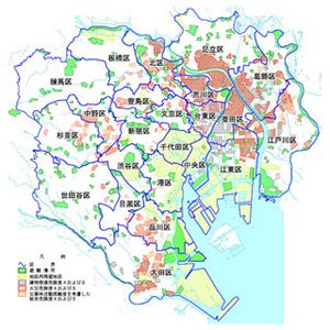 東京都の"地震危険度"、最高「ランク5」は荒川区町屋4丁目など84地域