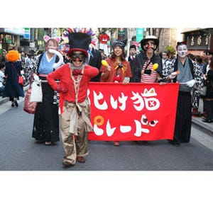 東京都・神楽坂で猫に仮装して練り歩く「神楽坂化け猫パレード」開催