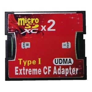 ProjectM、microSDXCメモリーカード×2枚をRAID0で動かすCF変換アダプタ