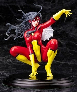 MARVEL美少女にスパイダーウーマン、山下しゅんやのイラストを妖艶に立体化