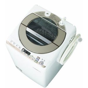 シャープ、通常より短時間で洗濯可能な「時短ボタン」搭載の全自動洗濯機