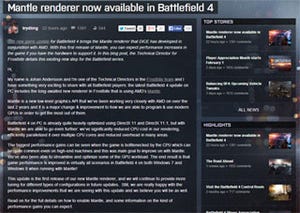 【先週の注目ニュース】Mantle対応の「Battlefield 4」が公開される(1月27日～2月2日)