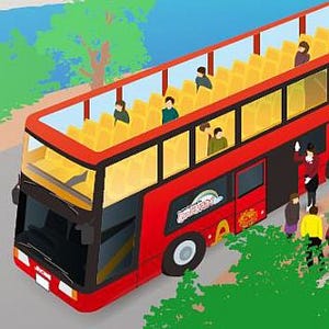 JRバス中国、2階建てオープンバス「めいぷるスカイ」試乗会の参加者を募集