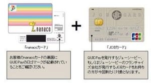 「nanaco」カードを「QUICPay」として利用可能な対象クレジットカードを拡大