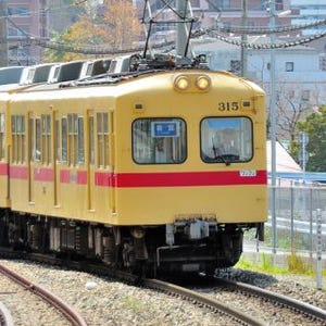 西鉄貝塚線313形、引退へ! 開業90周年記念でツートンカラーの旧塗装が復活