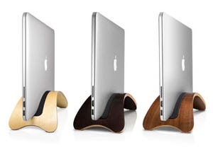 フォーカルポイント、ウッド素材のアーチ型MacBookスタンド