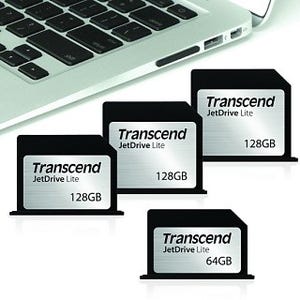トランセンド、MacBookのSDスロットにすっぽり収まる最大128GBストレージ