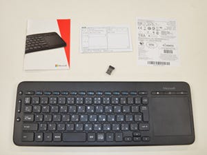 日本マイクロソフト「All-in-one media keyboard」をWindows 8.1で試す - トラックパッド一体の防滴ワイヤレスキーボード