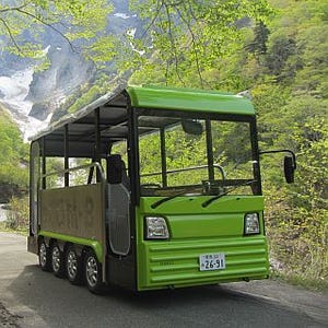 群馬県の関越交通、谷川岳付近車両通行止区間を走る電気バス運行業務を受託