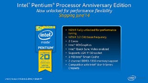 Intel、Pentiumブランド登場20周年を記念した「Anniversary Edition」