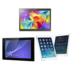 「GALAXY Tab S」を「iPad Air」、「Xperia Z2 Tablet」と比較 - 目立った差はない
