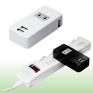 ミヨシ、USB-ACアダプタとツインコネクタ搭載microUSBケーブル