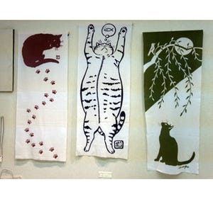東京都・銀座で「夏祭り・涼し猫展」開催! - 猫のガラス細工や扇子など