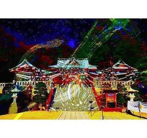 栃木県の足利織姫神社で、デジタル掛け軸による映像パフォーマンス開催
