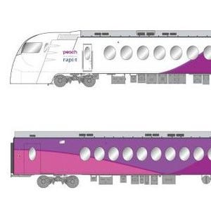 南海電鉄、特急「ラピート」が「Peach」機のデザインに! 初列車にCAも乗車