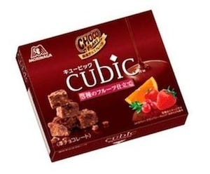 3種のフルーツ仕立て「チョコフレークキュービック」を新発売 -森永製菓