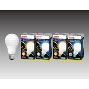 東芝、2017年度目標基準値を達成した広配光タイプのLED電球