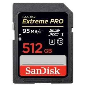 サンディスク、世界最大容量となる512GBのUHS-I対応SDXCメモリーカード