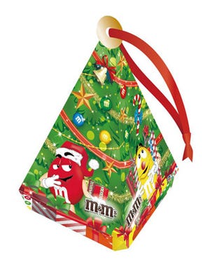 「M&M'S」チョコレートに、"クリスマスオーナメント"パッケージが新登場