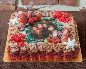 恋人や家族の"食べられる写真"付き! 世界にひとつのクリスマスケーキ登場