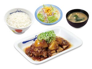 松屋、にんにく醤油の香りでご飯がすすむ「チキンガーリック定食」を発売