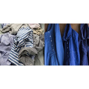 無印良品天神大名で「藍色」に染め直したリサイクル衣類を限定販売