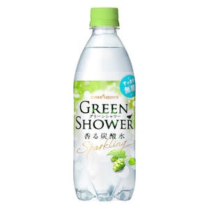 ホップの香る無糖炭酸水「GREEN SHOWER」がリニューアル発売